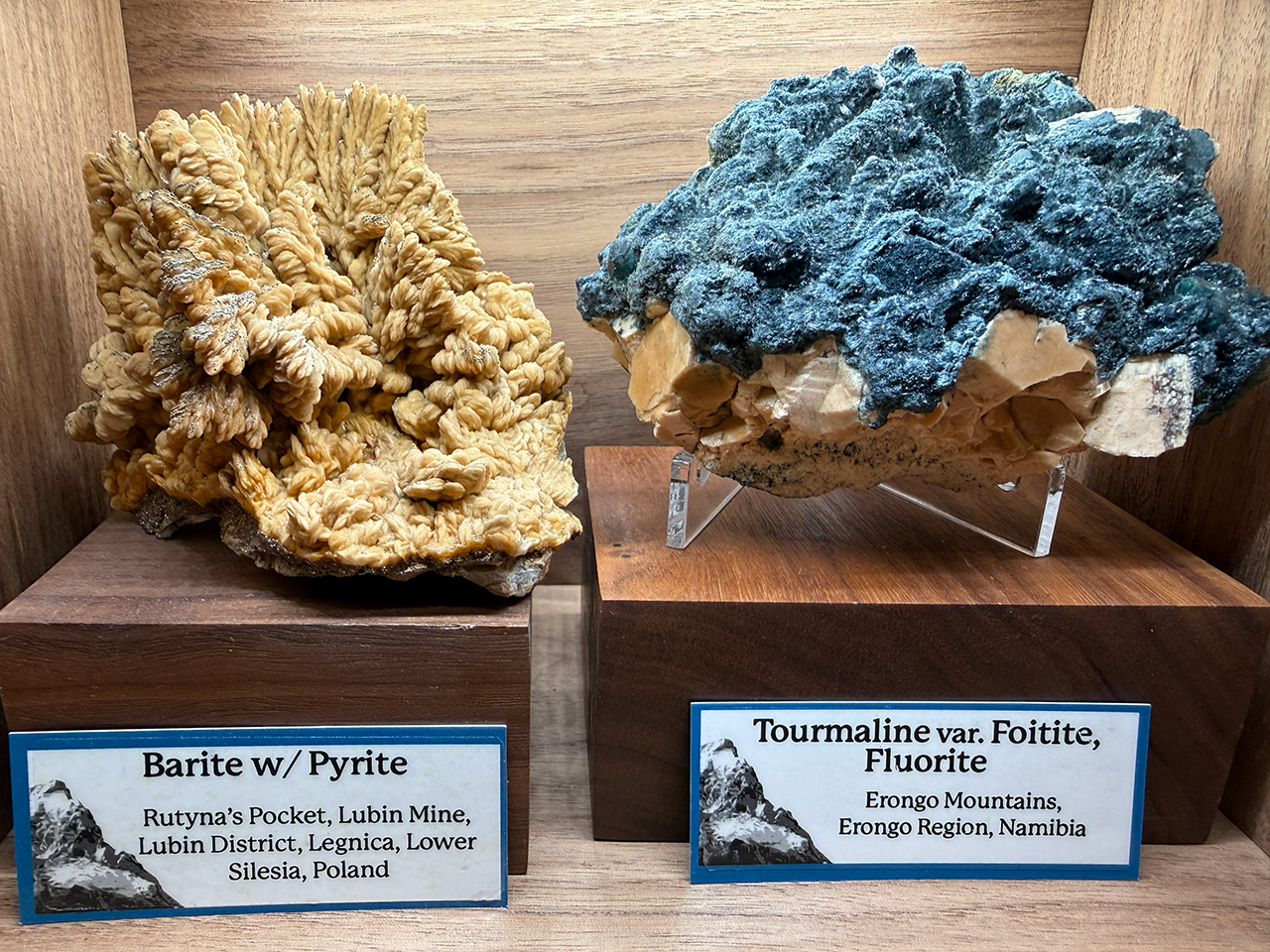 Barite and Foitite Specimens Barite and Foitite Specimens